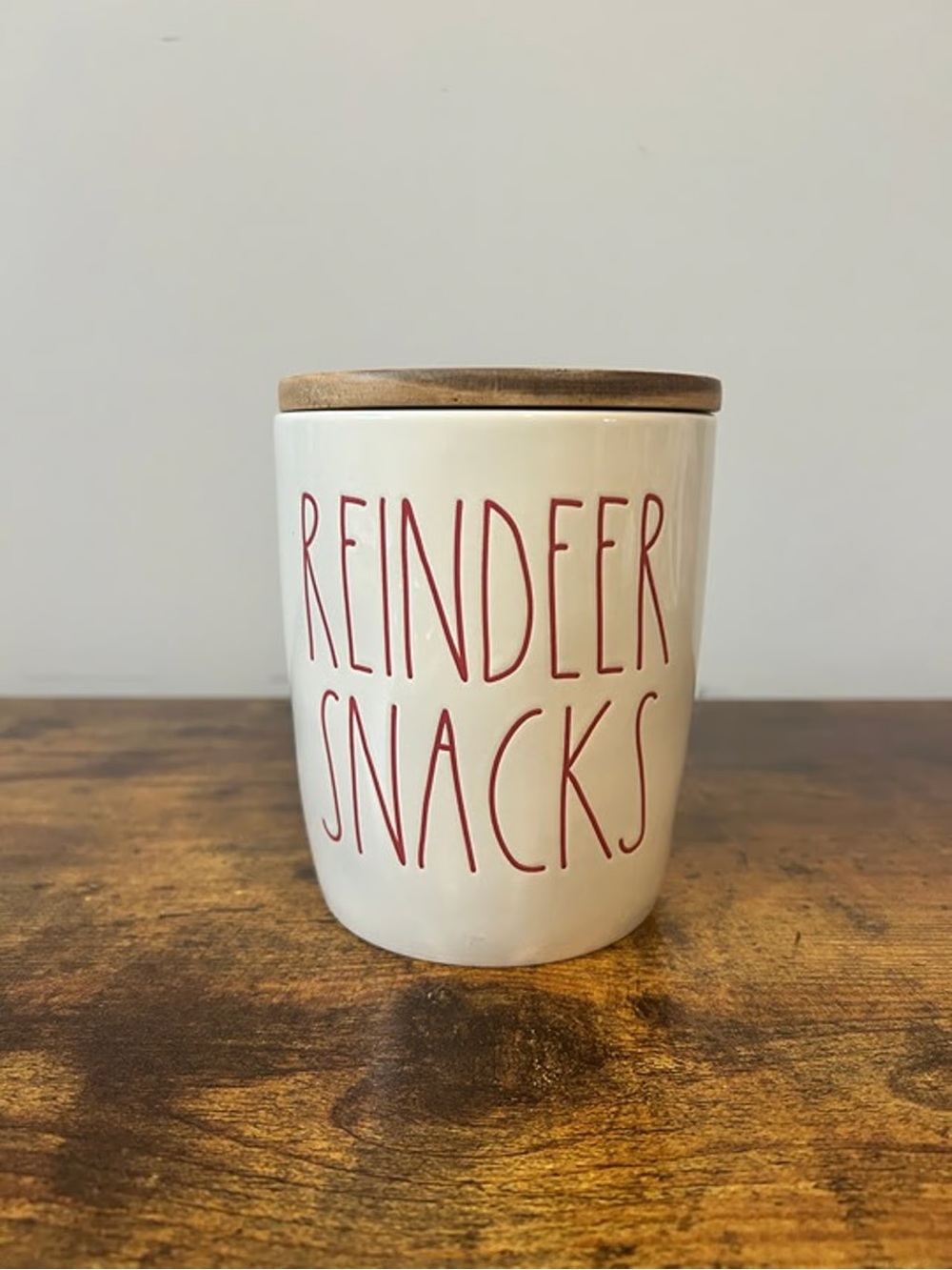 Rae Dunn reindeer snacks cellar